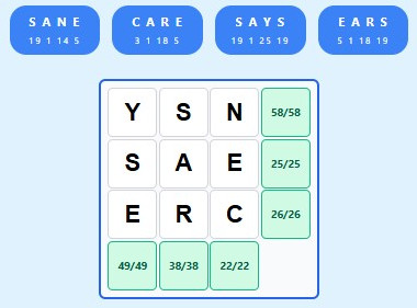 How to play GramGrid - correct