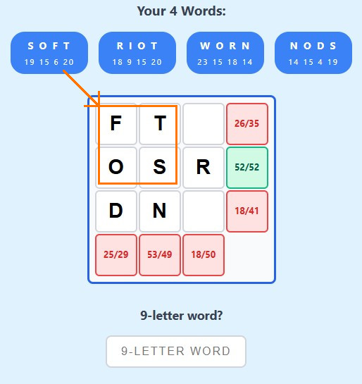 How to play GramGrid